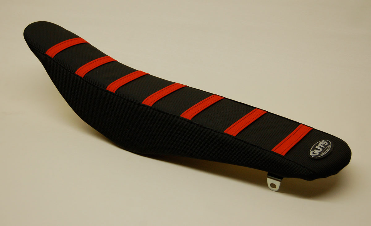 Ribbed Cover Velcro Std, Black/Red, CRF 250R 14-17, 450R 13-16
