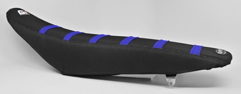 Ribbed Cover Velcro Std, Black/Blue, YZ125/250 02-19