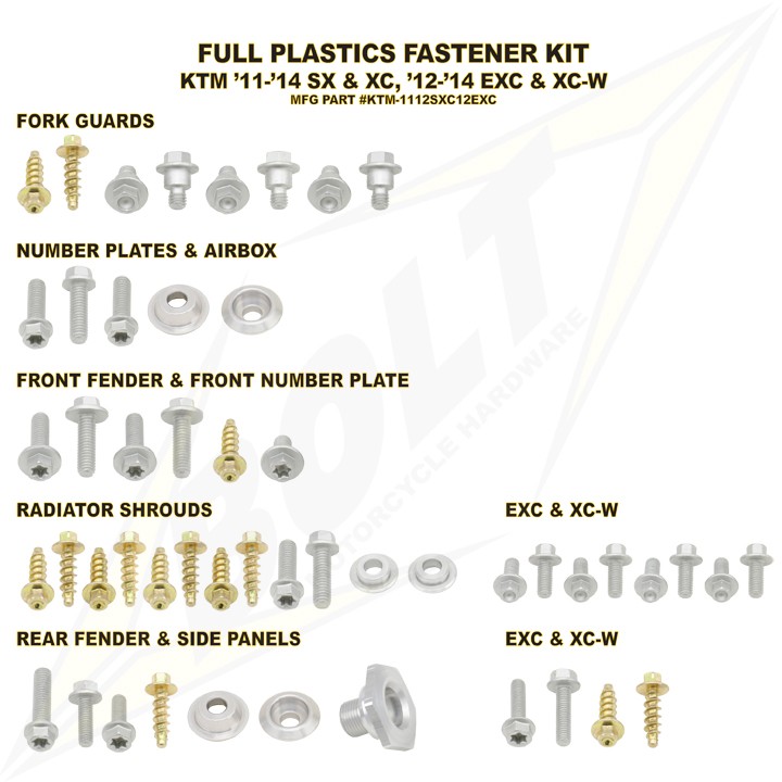 Fästbult plast - KTM EXC 12-16, SX 11-15