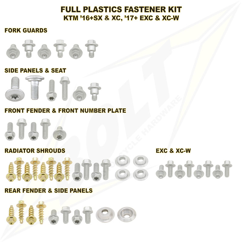 Fästbult plast - KTM SX 16-18 EXC 17-19