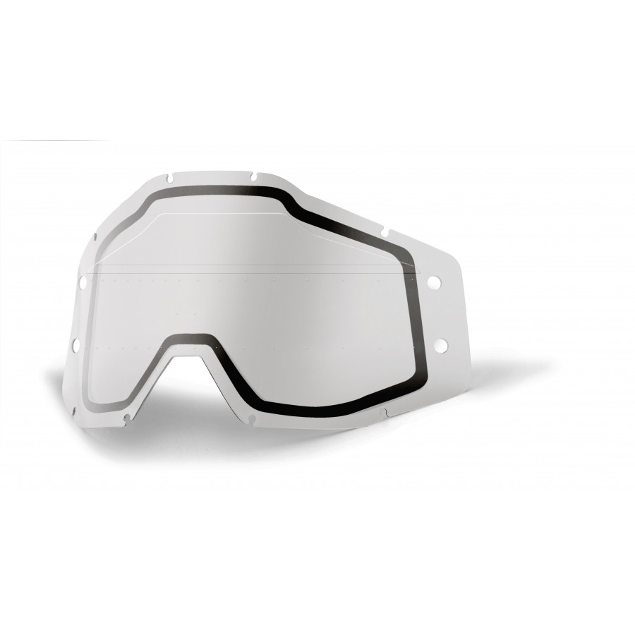 100%, ACCURI FORECAST Dual Lens Sonic Bumps - w/mud visor - Clear
